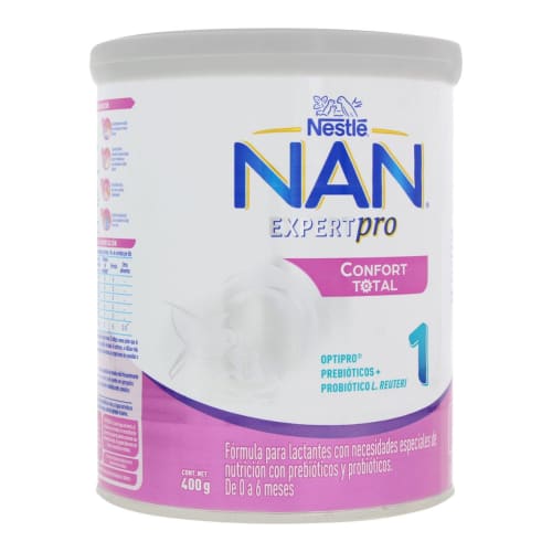 Nan confort total fórmula para lactantes de 0 a 6 meses 400 gr