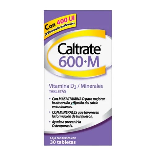Caltrate 600+m carbonato de calcio 600mg 30 tabletas Caltrate 600+m carbonato de calcio 600mg 30 tabletas
