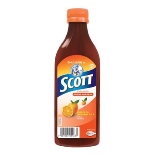 Emulsion scott Vitamina sabor naranja solución 400ml Emulsion scott Vitamina sabor naranja solución 400ml