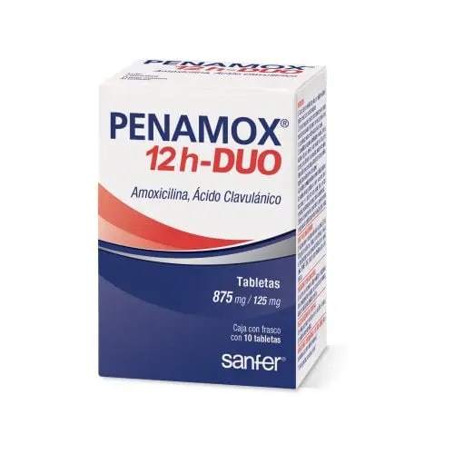 Penamox 12h-duo 875/125mg tabletas 14 precio