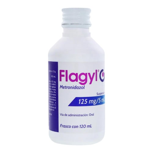 Flagyl suspensión frasco con 125mg 120ml