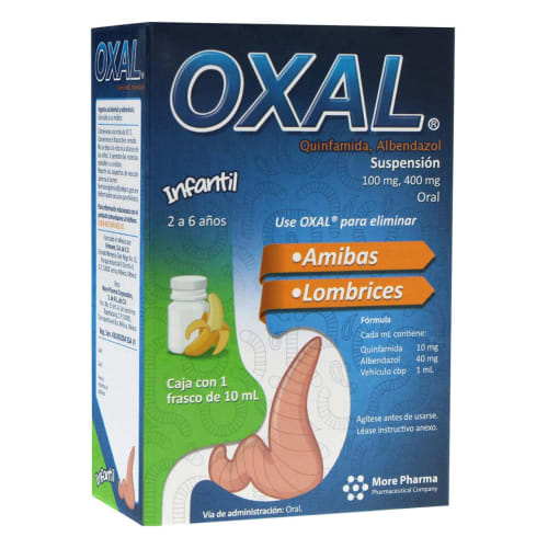 Oxal infantil 4 a 6 años 10 ml suspensión gotero quinfamida 100 mg Oxal infantil 4 a 6 años 10 ml suspensión gotero quinfamida 100 mg