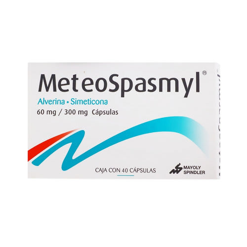 Compra Meteospasmyl alverina, simeticona 60/300 mg con 40 cápsulas en Prixz