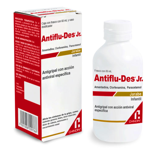 Antiflu-des amantadina, clorfenamina, paracetamol jarabe infantil 60 ml –  Prixz | Farmacia a Domicilio