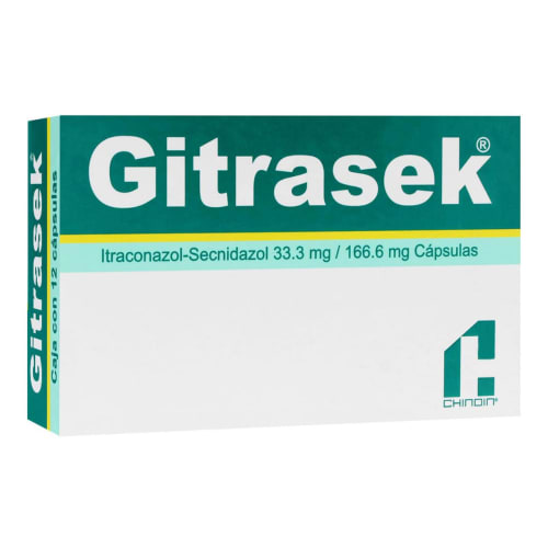 Gitrasek 12 cápsulas 33.3/166.6mg Gitrasek 12 cápsulas 33.3/166.6mg