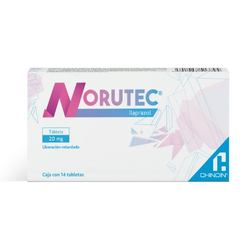 Norutec ilaprazol 20 mg con 4 tabletas de liberación prolongada
