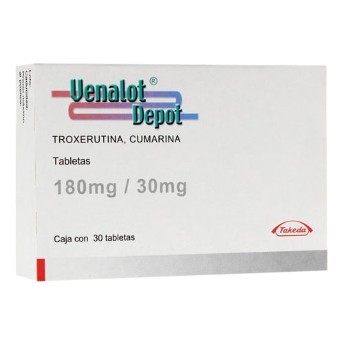 Venalot depot oral 30 tabletas 180/30 mg Venalot depot oral 30 tabletas 180/30 mg