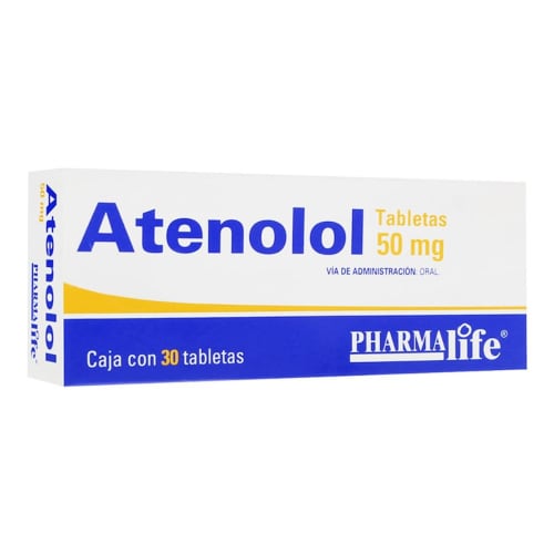 Atenolol 50mg 30 tabletas pharmalife Atenolol 50mg 30 tabletas pharmalife