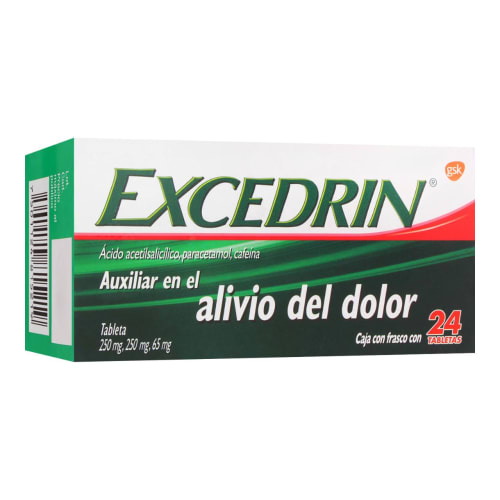 Excedrin alivia dolores fuertes 24 tabletas Excedrin alivia dolores fuertes 24 tabletas