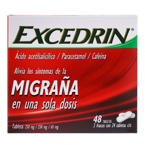Excedrin migrana tabletas 48 precio
