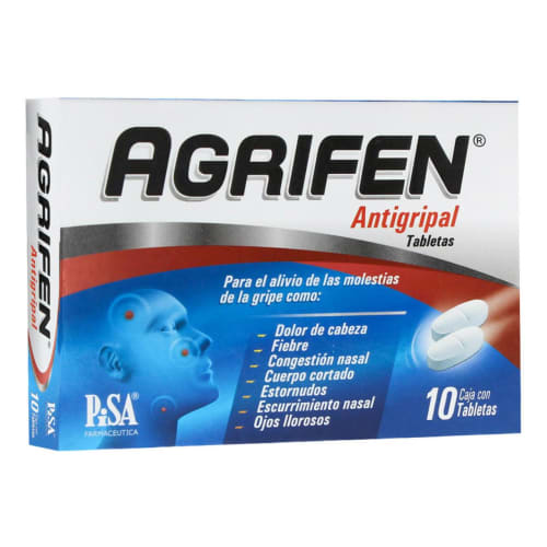 Comprar Agrifen Antigripal 10 Tabletas 500mg Prixz Farmacia A Domicilio