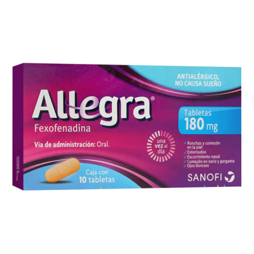 Allegra 10 comprimidos 180mg Allegra 10 comprimidos 180mg