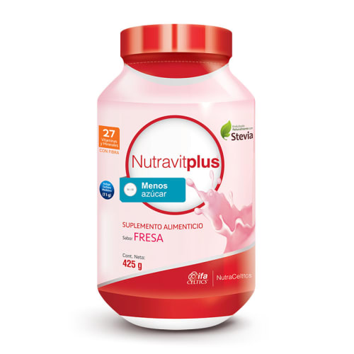 Nutravit plus red bote 425 gr bajo en azúcar fresa Nutravit plus red bote 425 gr bajo en azúcar fresa