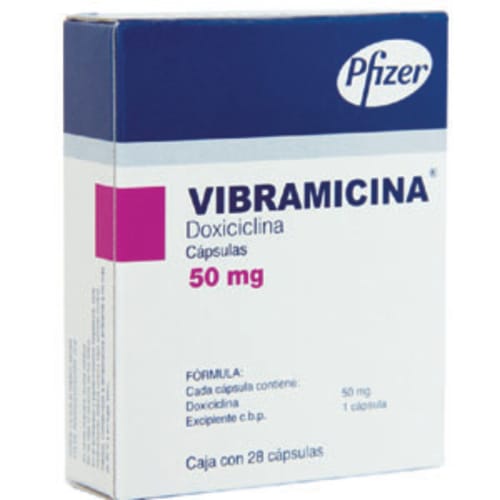 Dónde comprar Vibramicina doxiciclina 50 mg con 28 cápsulas - Prixz