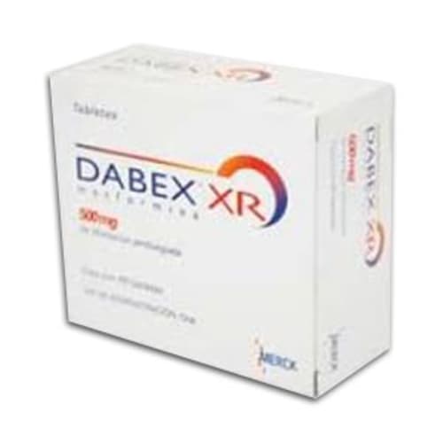 Dabex Xr Metformina 500 Mg Con 60 Tabletas Liberación Prolongada Prixz Farmacia A Domicilio 0196