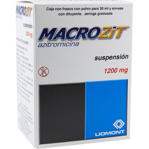Macrozit azitromicina 1200 mg suspensión oral 30 ml