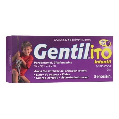 Gentilito infantil 10 comprimidos 80/0.75mg Gentilito infantil 10 comprimidos 80/0.75mg
