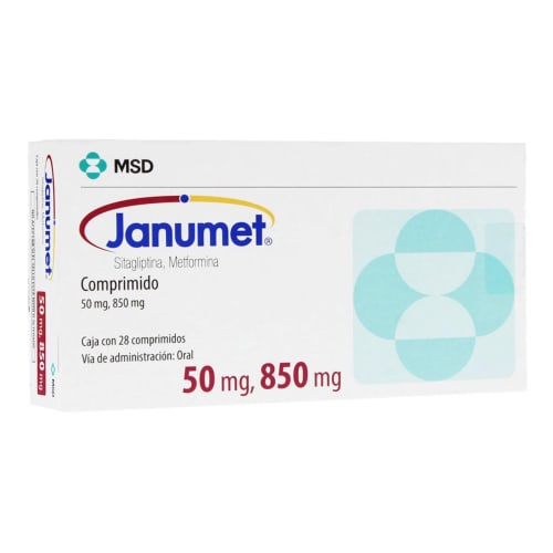 Janumet sitagliptina 50 mg metformina 850 mg con 28 comprimidos Prixz