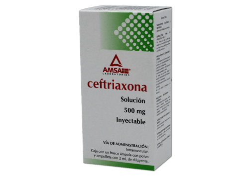 Ceftriaxona i.m. 1 frasco con ampula 500/2 ml precio Ceftriaxona i.m. 1 frasco con ampula 500/2 ml precio