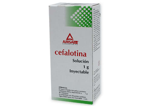 Cefalotina 1 gr solución inyectable 5 ml