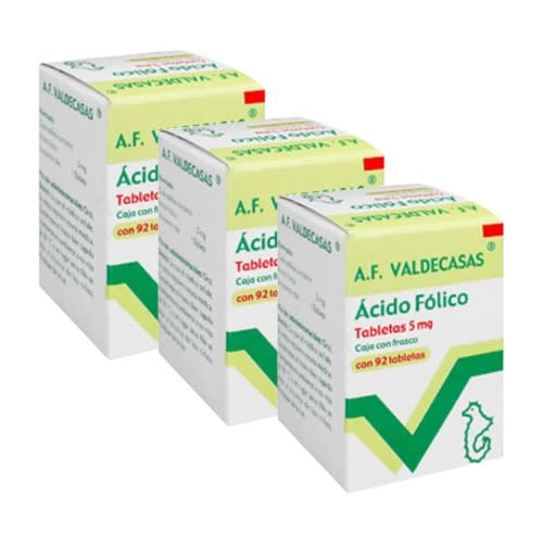 Comprar Ácido Fólico 5 Mg Con 92 Tabletas Pack 3x2 Prixz 4813