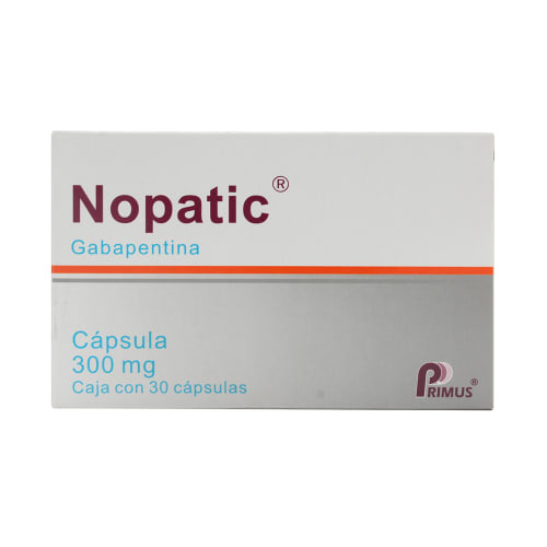 Nopatiac gabapentina 300 mg con 30 cápsulas