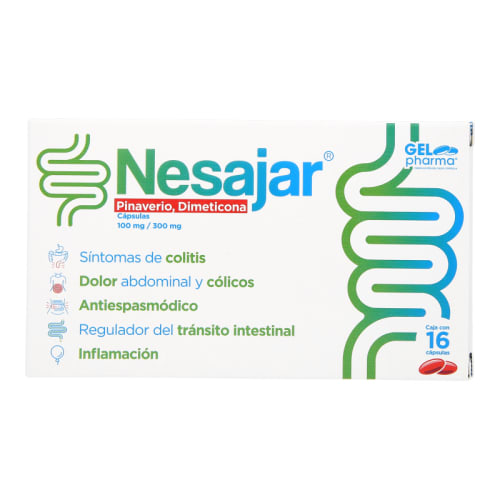 Dónde comprar Nesajar pinaverio, dimeticona 100/300 mg con 16 cápsulas -  Prixz