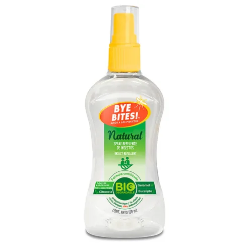 Bye bites spray repelente de insectos natural/libre de alcohol 130 ml botella precio Bye bites spray repelente de insectos natural/libre de alcohol 130 ml botella precio