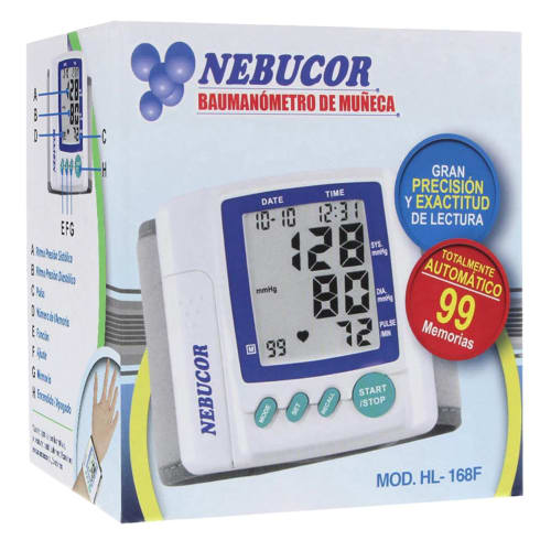 Baumanómetro digital nebucor para muñeca modelo hl168f Baumanómetro digital nebucor para muñeca modelo hl168f