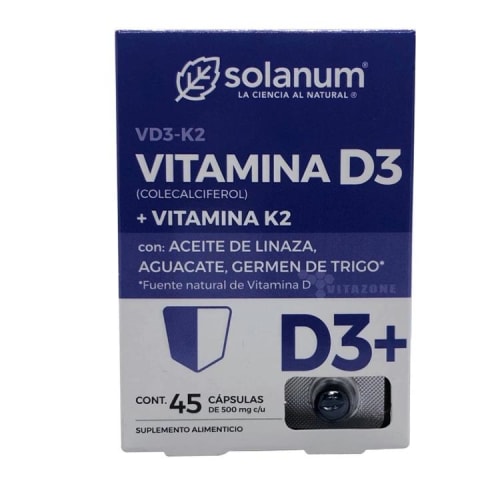 Solanum vitaminas d3+k2 45 cápsulas caja aceite de linaza 150.0 mg precio Solanum vitaminas d3+k2 45 cápsulas caja aceite de linaza 150.0 mg precio