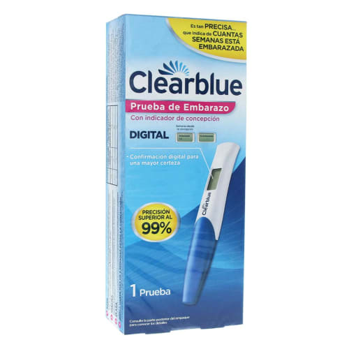 Clearblue prueba de embarazo digital caja con 1 pieza Clearblue prueba de embarazo digital caja con 1 pieza