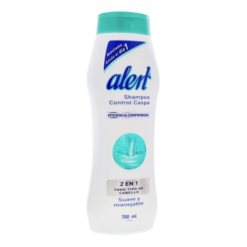 Alert shampoo 2 en 1 control de caspa todo tipo de cabello 700 ml botella Alert shampoo 2 en 1 control de caspa todo tipo de cabello 700 ml botella