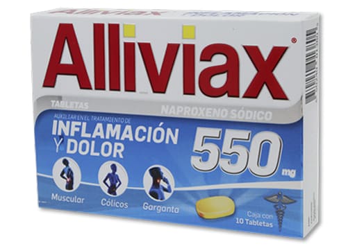 Alliviax 550Mg 10 Tab precio