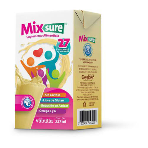 Mixsure suplemento alimenticio sabor vainilla con 237 ml precio