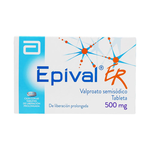 Epival ER 500 mg oral 60 tabletas precio