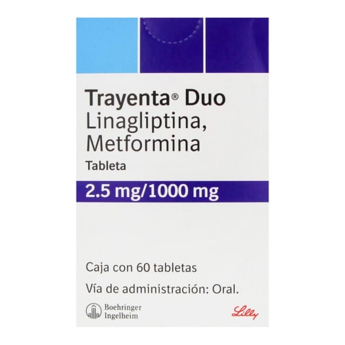 Trayenta Duo 2.5/1000 mg oral 60 tabletas precio