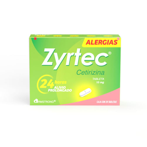 Zyrtec 10 Mg 20 Tabletas precio