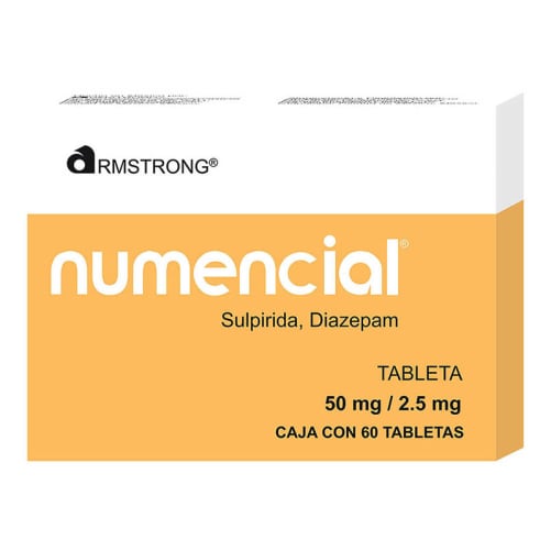Numencial sulpirida, diazepam 50/2.5 mg con 60 tabletas – Prixz ...