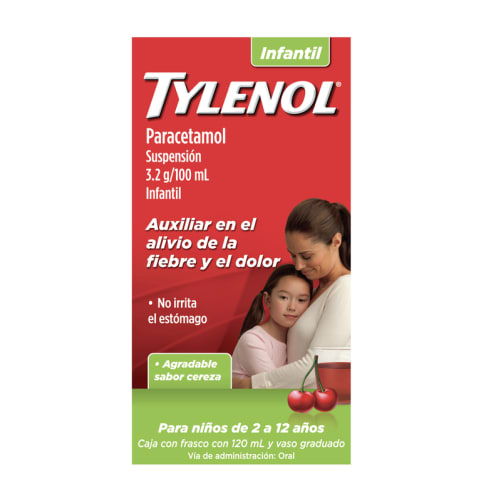 Tylenol analgésico suspensión infantil 120 ml precio