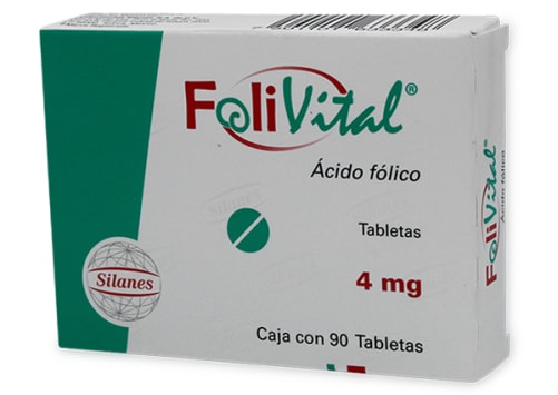 Folivital 4 mg oral 90 tabletas precio