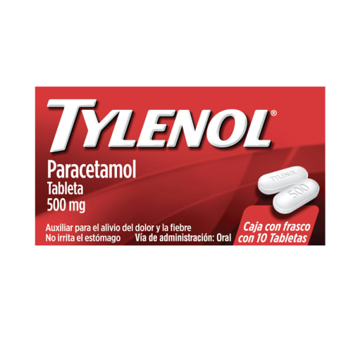 Tylenol analgésico 10 tabletas precio