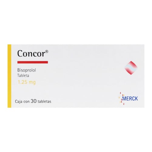 Concor 1.25 mg oral 30 tabletas precio