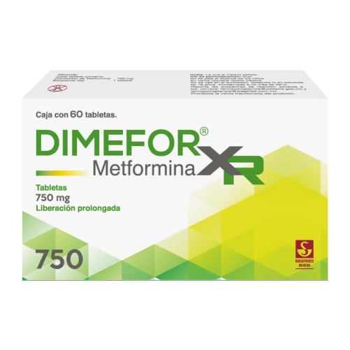 Dimefor xr 750mg 60 tabletas precio