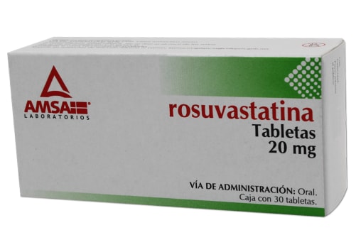 Rosuvastatina 20 mg con 30 tabletas precio