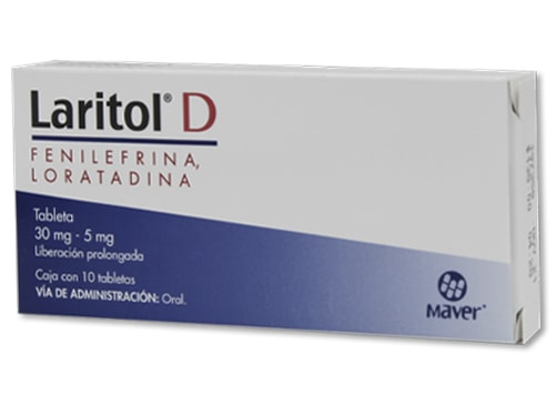 Laritol D; Loratadina:Fenilefrina 30/5 Mg 10 Tab precio