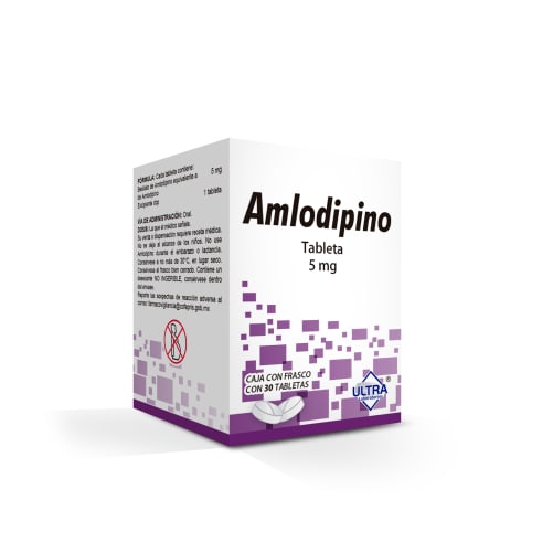 Amlodipino 5 mg 30 tabletas precio