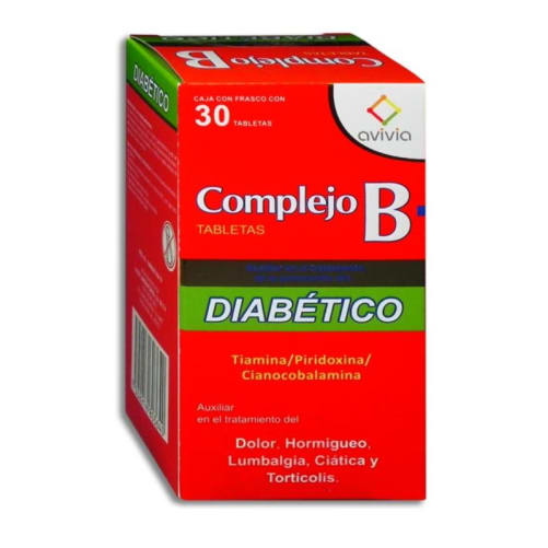 Complejo b diabético tiamina, piridoxina, cianocobalamina con 30 tabletas precio