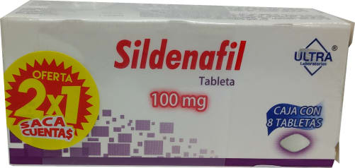 Sildenafil 100 mg con 8 tabletas duopack precio