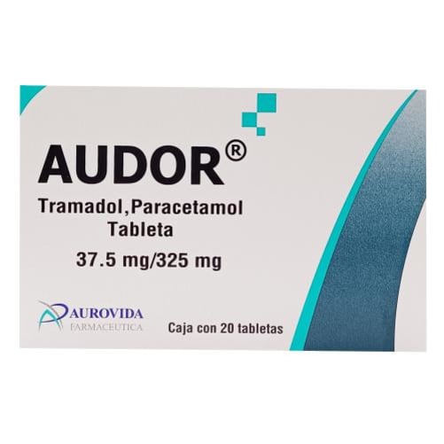 Audor tramadol, paracetamol 37.5/325mg con 20 tabletas precio