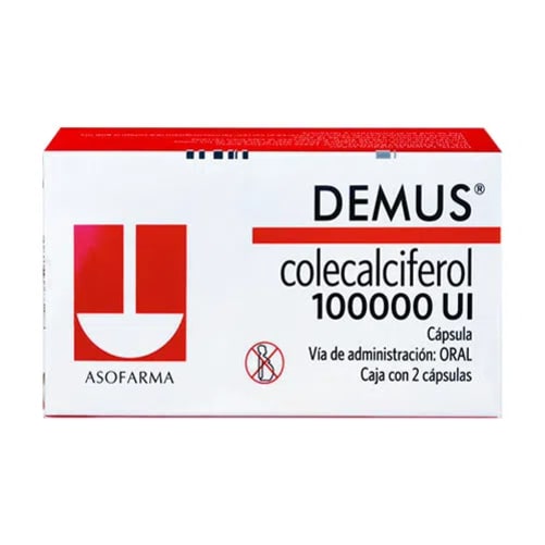 Demus colecalciferol 100 000 ui con 2 cápsulas precio